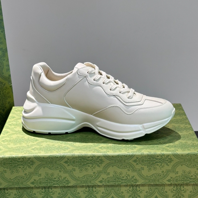 Gucci Rhyton White Leather Sneaker   GCC173