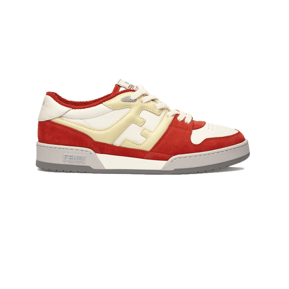 FENDI MATCH RED LEATHER LOW-TOPS SNEAKERS   FDS001