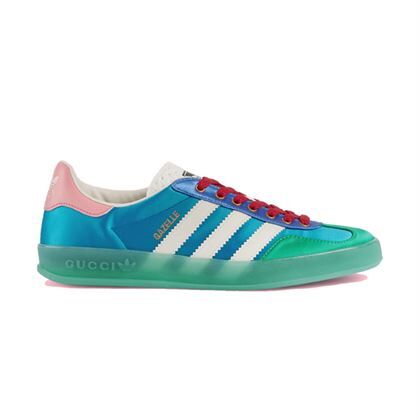 GUCCI X ADIDAS GAZELLE LOW-TOP SNEAKERS IN LIGHT BLUE   GCC029