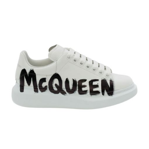 ALEXANDER MCQUEEN GRAFFITI OVERSIZED SNEAKER IN WHITE   ALD020