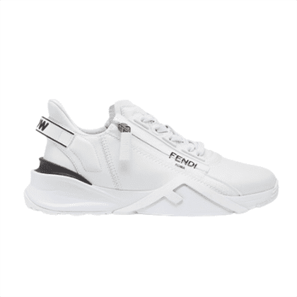 FENDI FLOW WHITE LEATHER LOW TOPS   FDS015