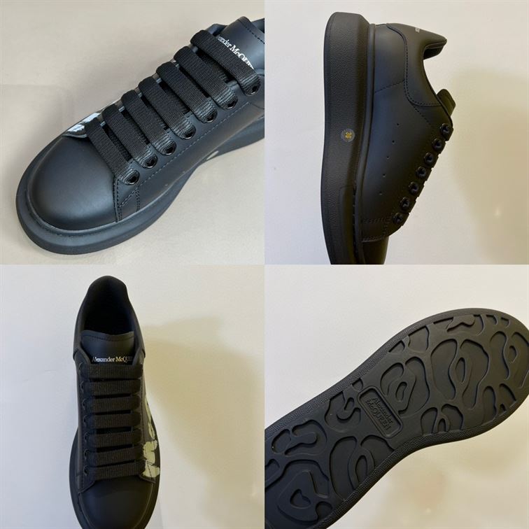 ALEXANDER MCQUEEN GRAFFITI OVERSIZED SNEAKER IN BLACK   ALD021