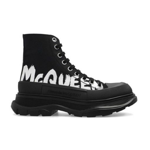 ALEXANDER MCQUEEN GRAFFITI TREAD SLICK HIGH-TOP SNEAKERS   ALD029