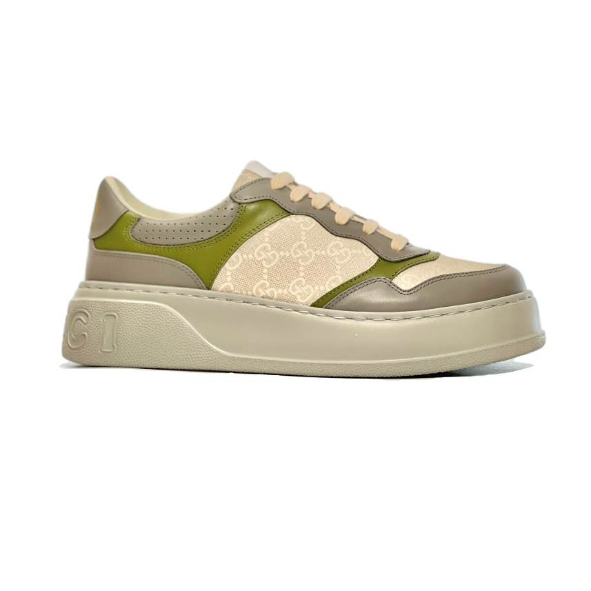 Gucci GG White Beige Sneakers   GCC199