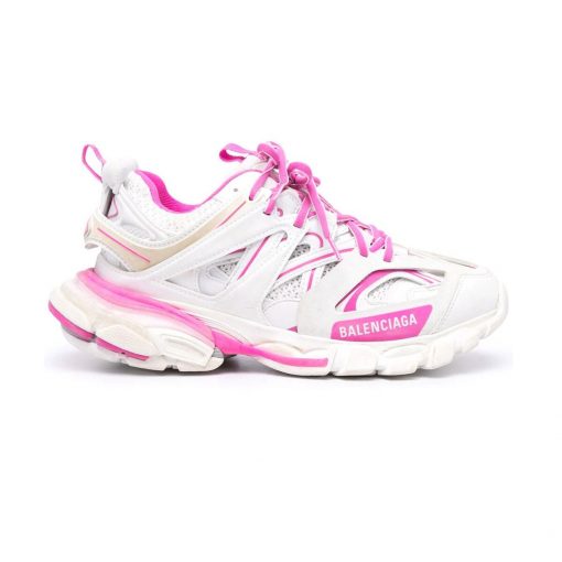 BALENCIAGA TRACK 3.0 SNEAKERS IN WHITE AND PINK   BLA002