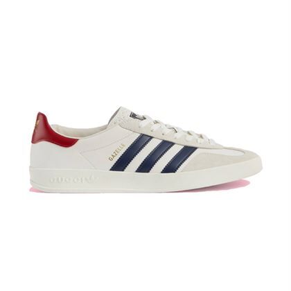 GUCCI X ADIDAS GAZELLE LOW-TOP SNEAKERS IN WHITE   GCC030