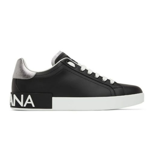 DOLCE   GABBANA BLACK PORTOFINO SNEAKERS �C DG033