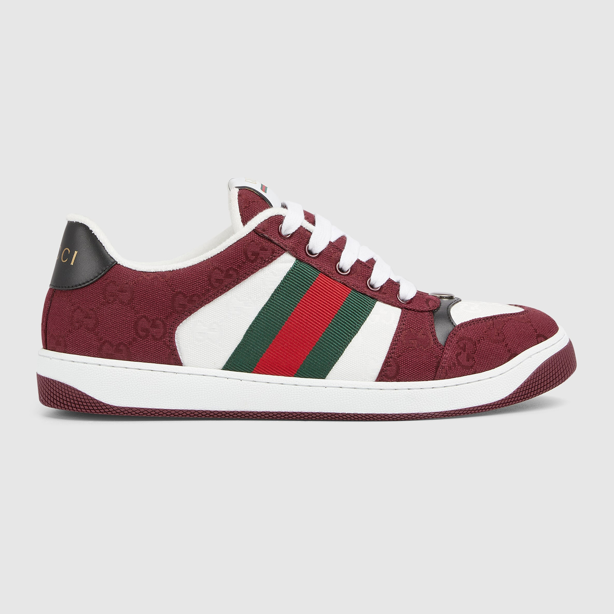 Gucci Rosso Ancora Red and White Sneakers   GCC181