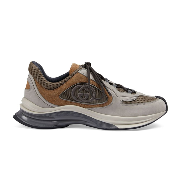 GUCCI RUN SNEAKER LIGHT GREY SUEDE   GCC115