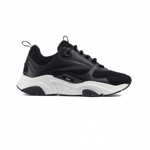 DIOR B22 SNEAKERS BLACK TECHNICAL MESH AND CALFSKIN   DO004
