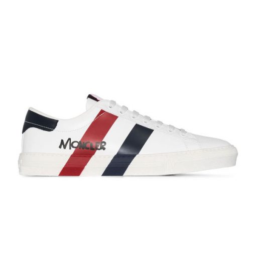 MONCLER MONTPELLIER STRIPED LOGO-PRINT SNEAKERS   MCS005