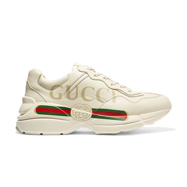 GUCCI WOMEN S RHYTON GUCCI LOGO LEATHER SNEAKER   GCC008