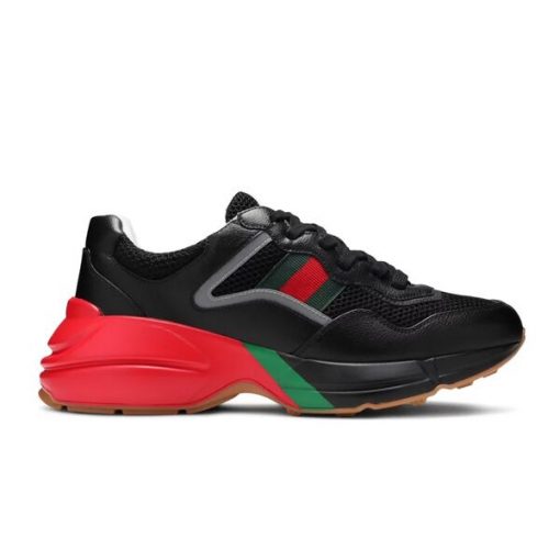 GUCCI RHYTON SNEAKER IN RED BLACK   GCC099