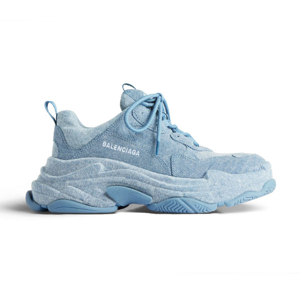 BALENCIAGA TRIPLE S SNEAKER DENIM IN BLUE   BLA078