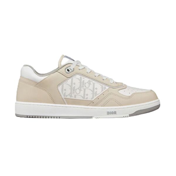 DIOR B27 LOW-TOP CREAM WHITE OBLIQUE   DO011