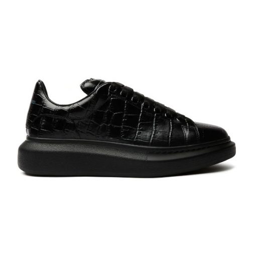 ALEXANDER MCQUEEN ALL-OVER STAMPED CROCODILE SNEAKERS   ALD019