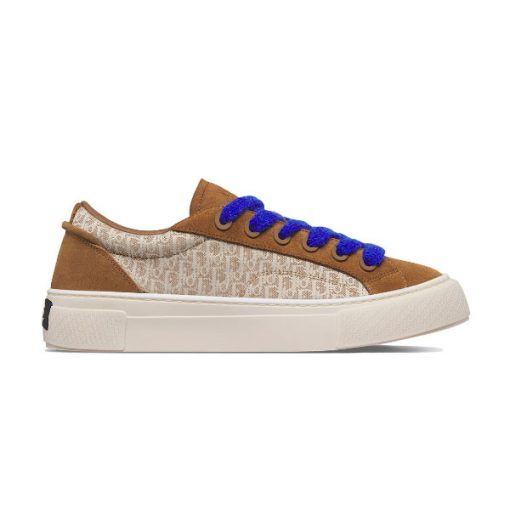 B33 SNEAKER BROWN CREAM OBLIQUE JACQUARD   DO133
