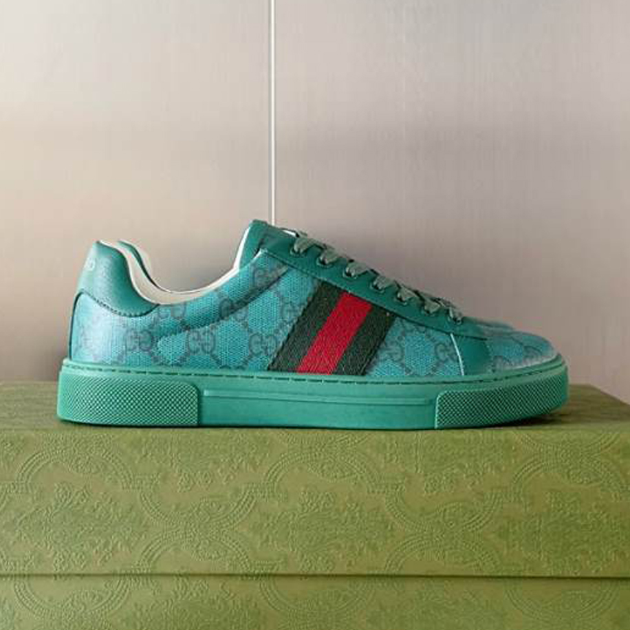 Gucci Ace Crystal Green Sneakers   GCC188