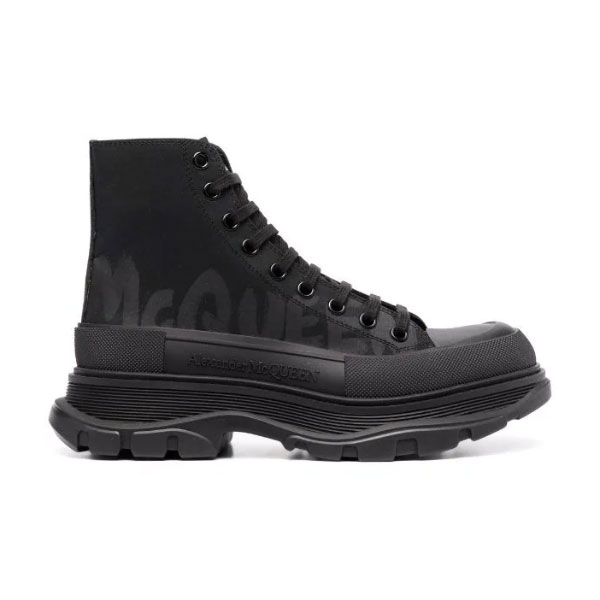 ALEXANDER MCQUEEN GRAFFITI TREAD SLICK HIGH-TOP SNEAKERS   ALD034