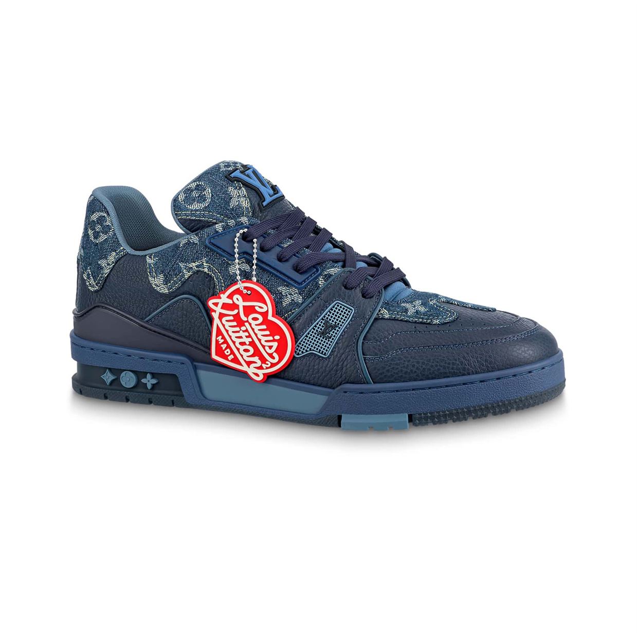 LOUIS VUITTON X NIGO TRAINER SNEAKERS IN BLUE   LVS005