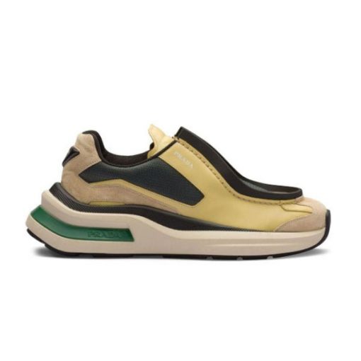 PRADA SYSTEME BRUSHED LEATHER SNEAKERS   PRS049