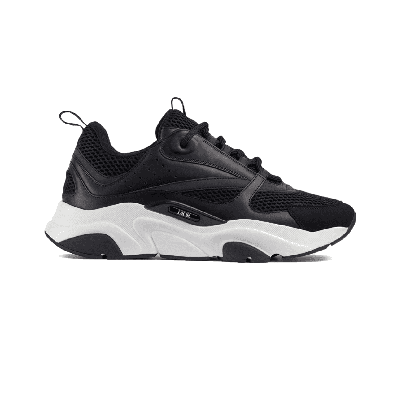 DIOR B22 SNEAKERS BLACK TECHNICAL MESH AND CALFSKIN   DO004