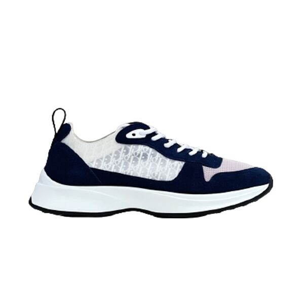 DIOR B25 RUNNER NAVY OBLIQUE SUEDE SNEAKER   DO063
