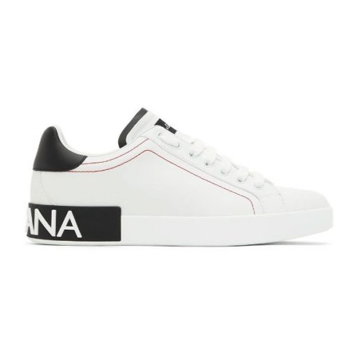 DOLCE   GABBANA WHITE PORTOFINO SNEAKERS ?��� DG034