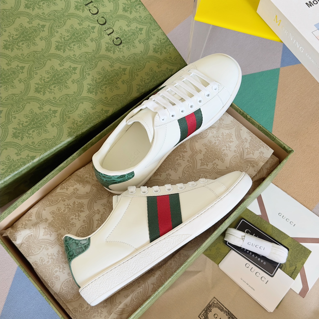 GUCCI ACE LEATHER SNEAKER   GCC089