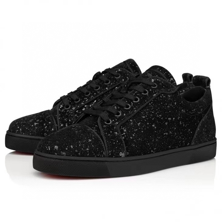 Christian Louboutin Vieria black glitter sneakers