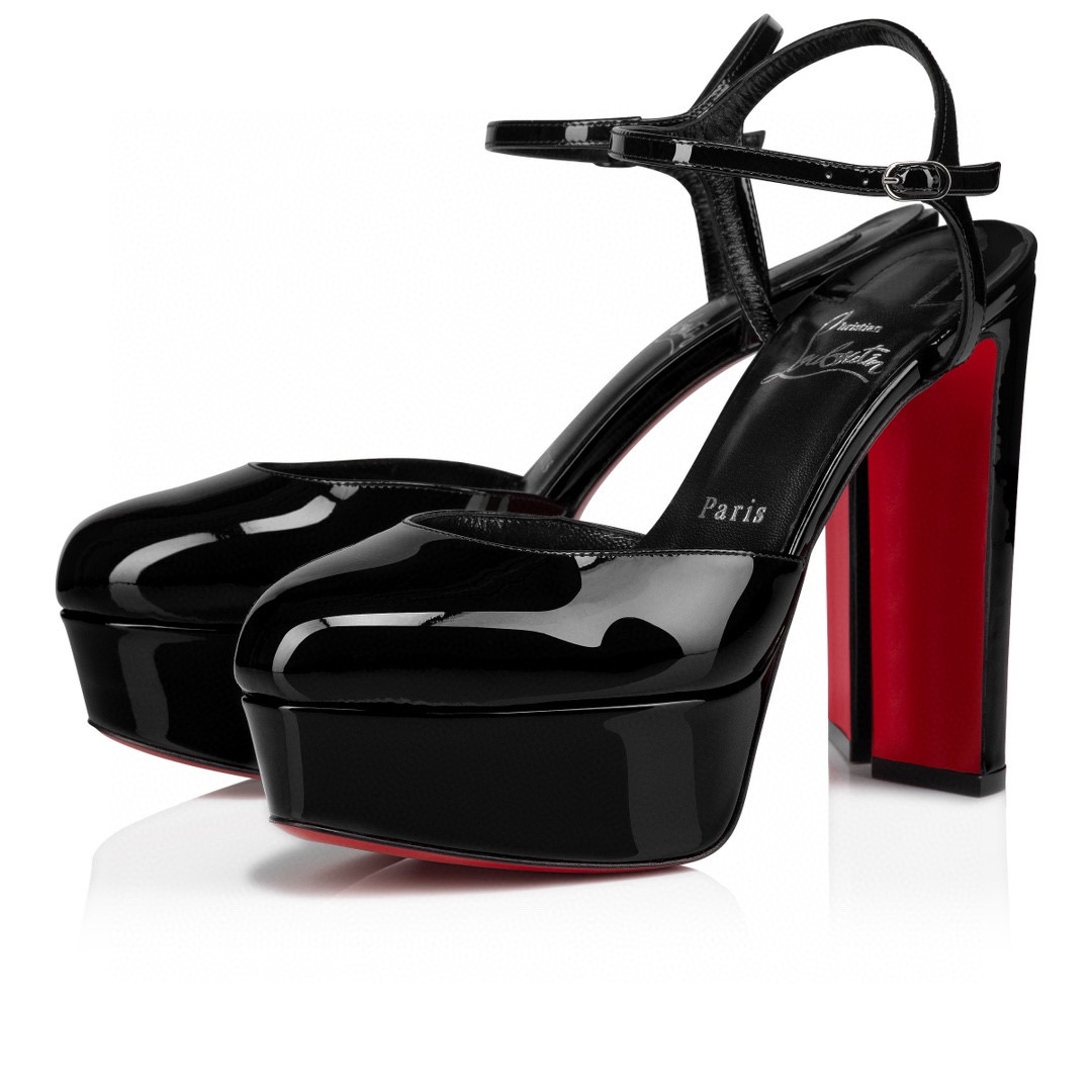 Maison Christian Louboutin's - LOO PUMP - 130 MM PUMPS - PATENT LEATHER - BLACK