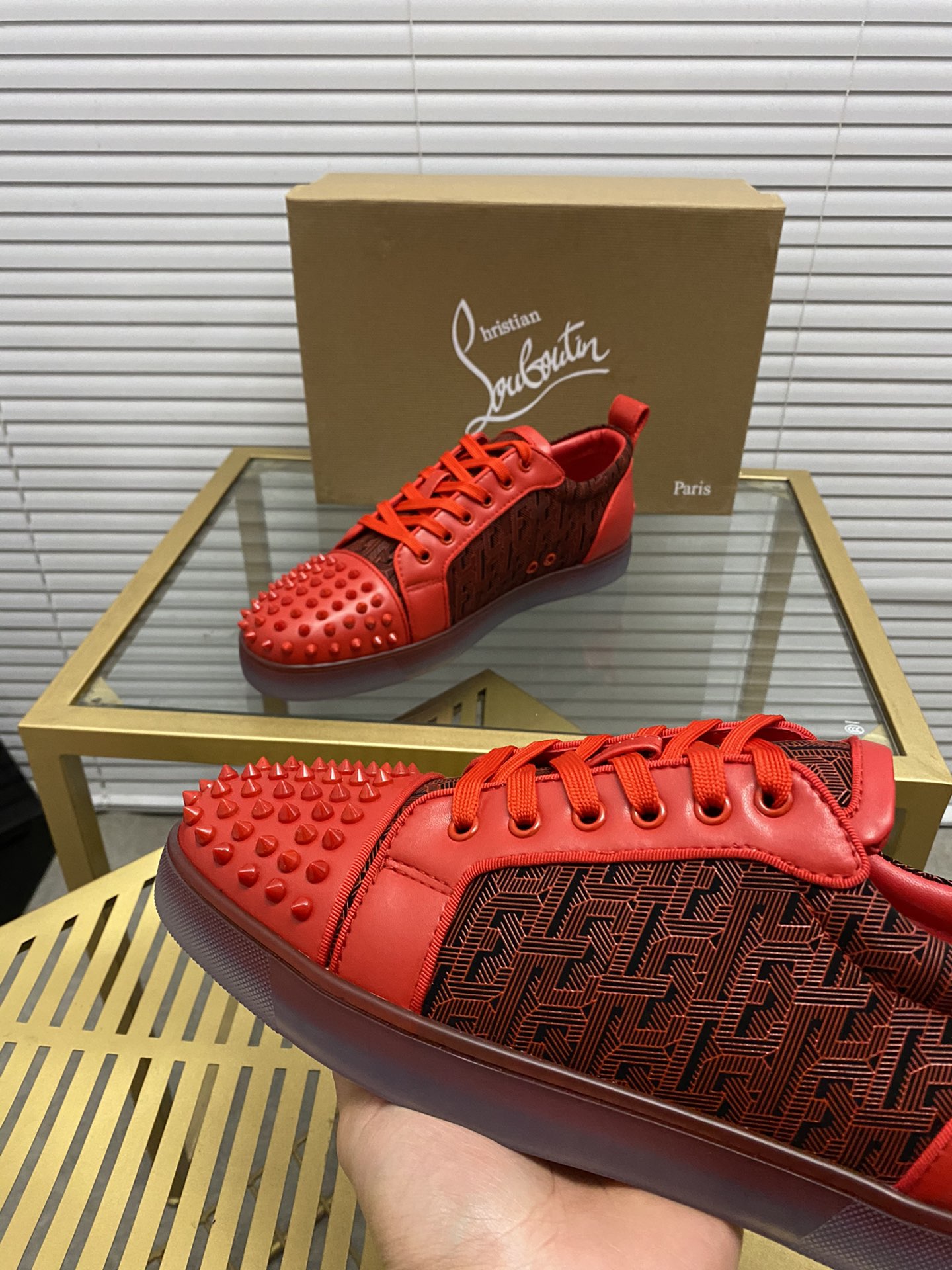 christian louboutin Seavaste Orlato Flat red Sneaker
