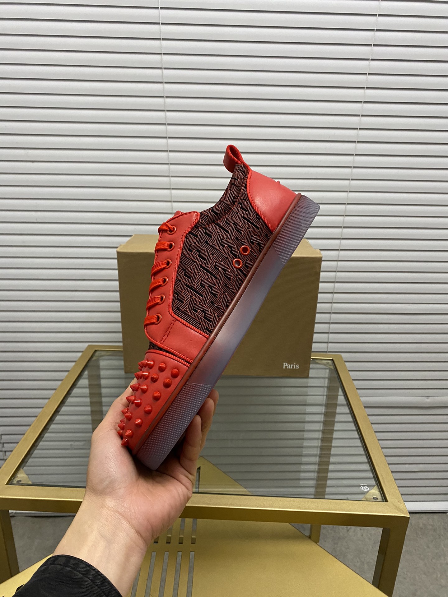 christian louboutin Seavaste Orlato Flat red Sneaker