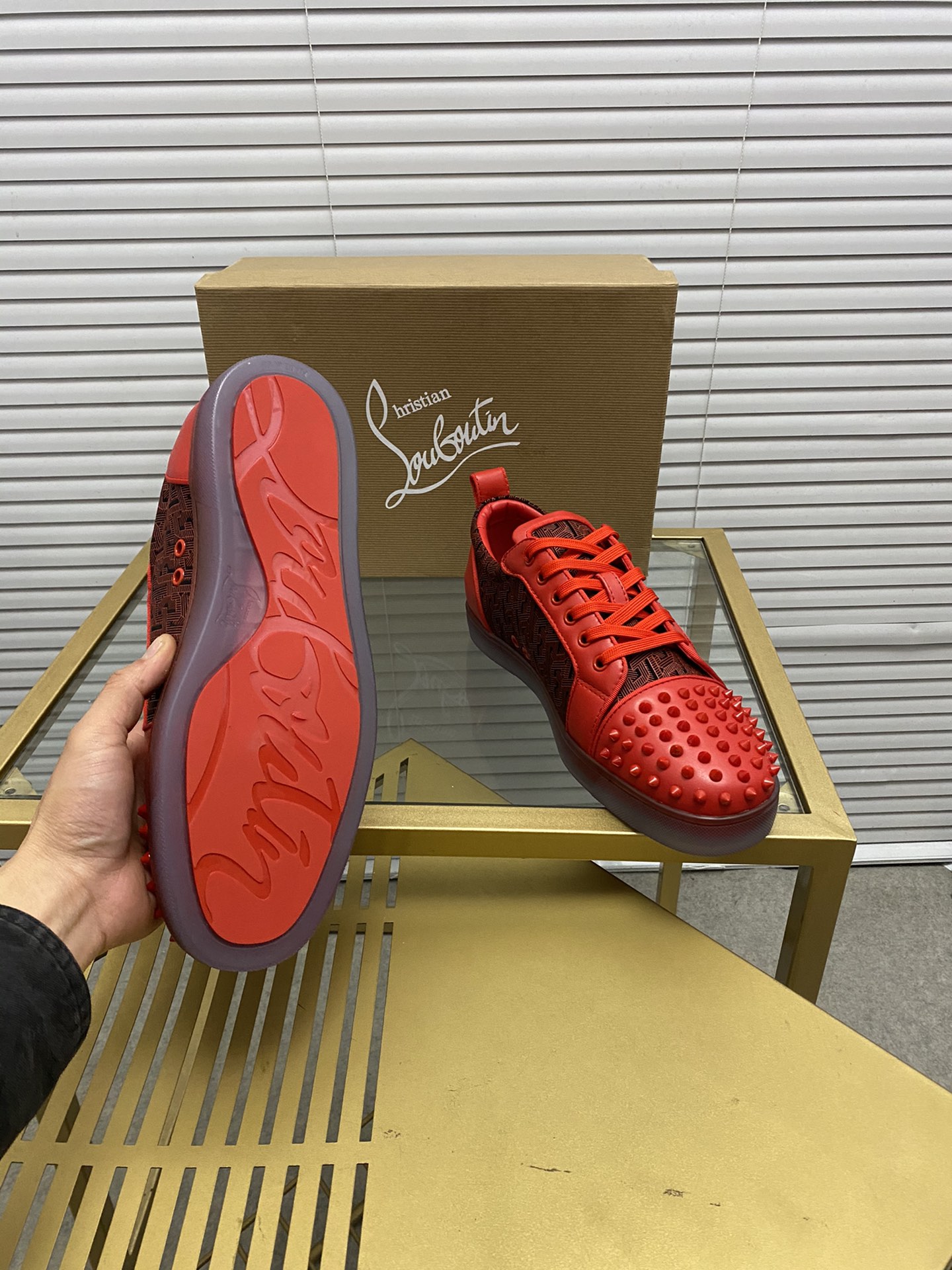 christian louboutin Seavaste Orlato Flat red Sneaker