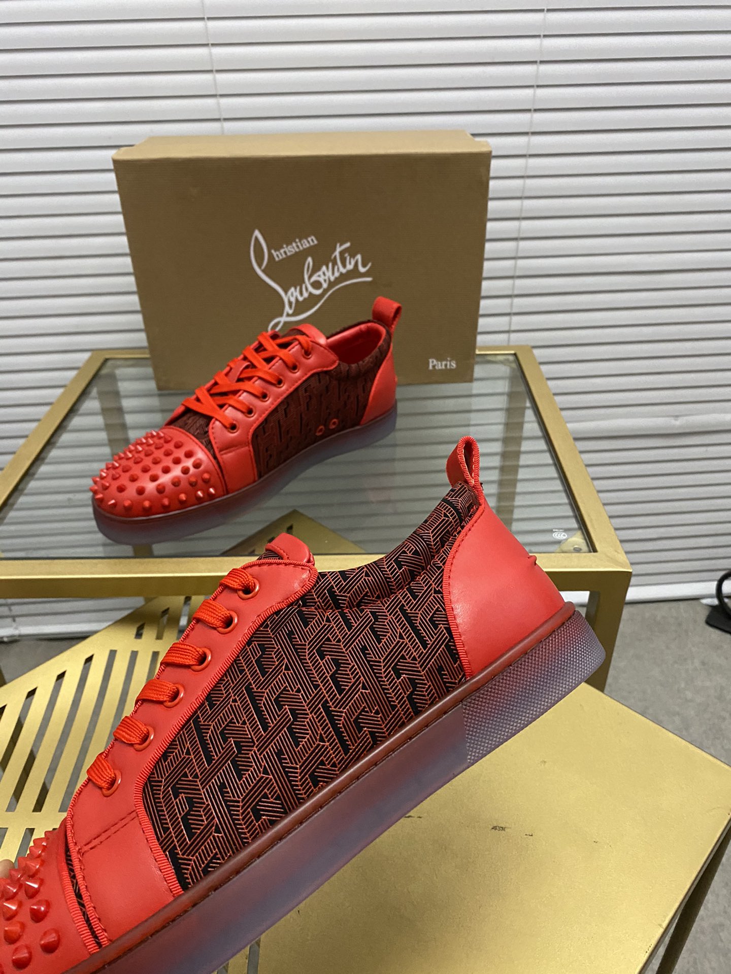 christian louboutin Seavaste Orlato Flat red Sneaker