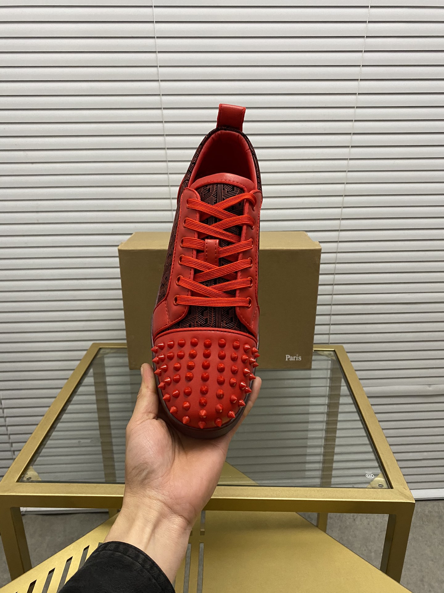 christian louboutin Seavaste Orlato Flat red Sneaker