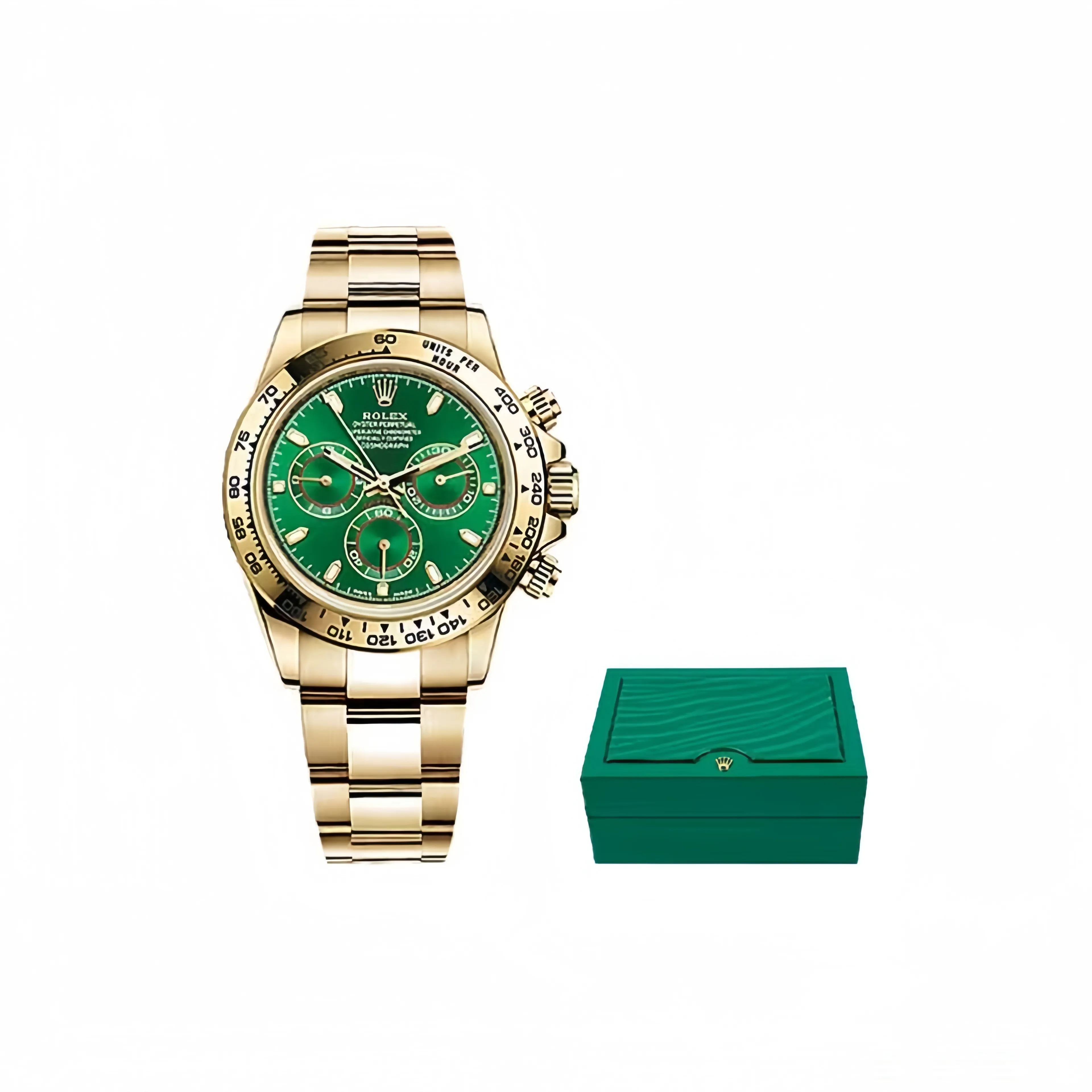 Rolex Cosmograph Daytona (Green Dial, 18ct Gold Case)