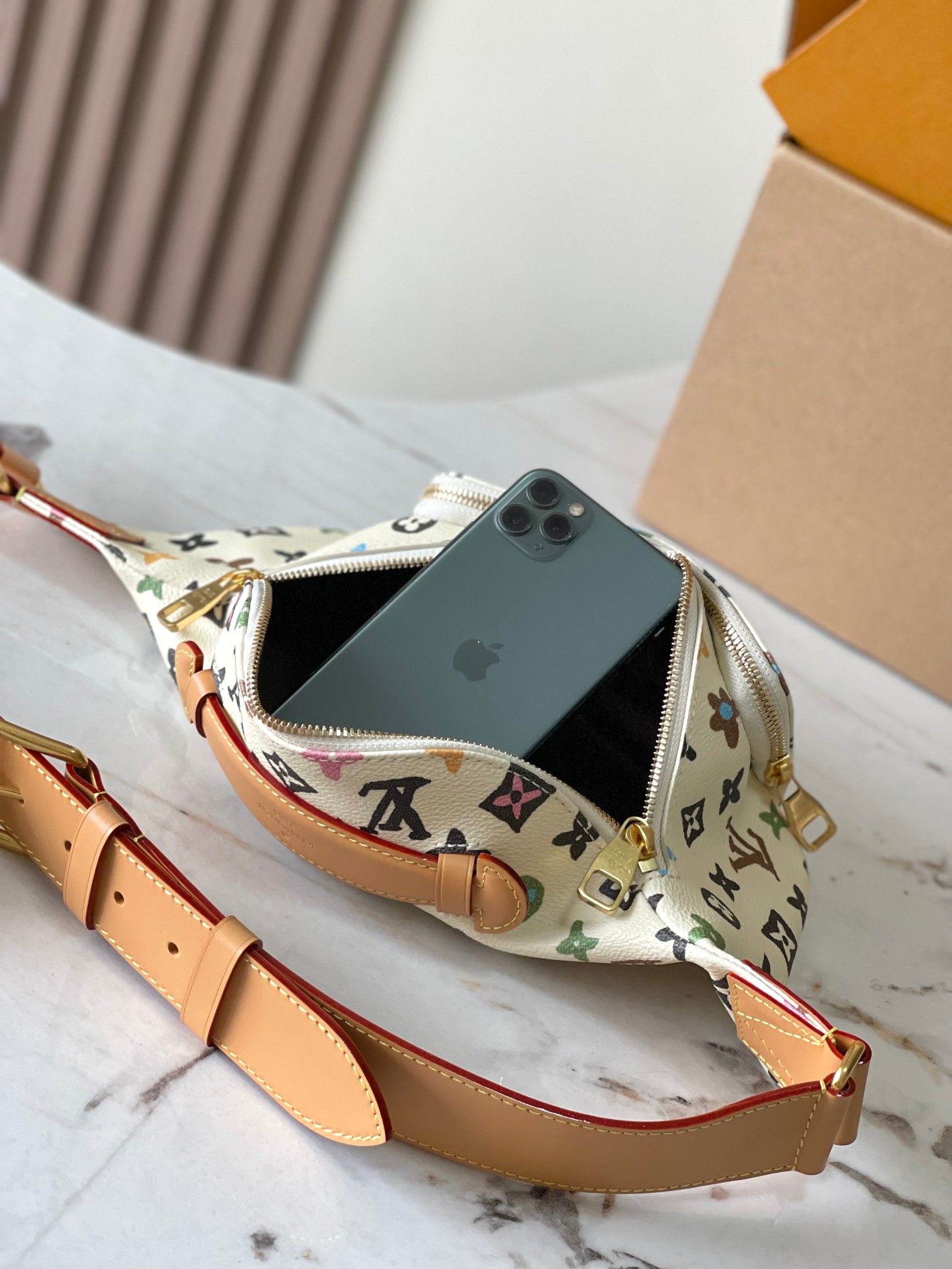 Louis Vuitton Rush Waist Bag Monogram Craggy Coated Canvas (Premium MB Chip Edition, Original Leather)