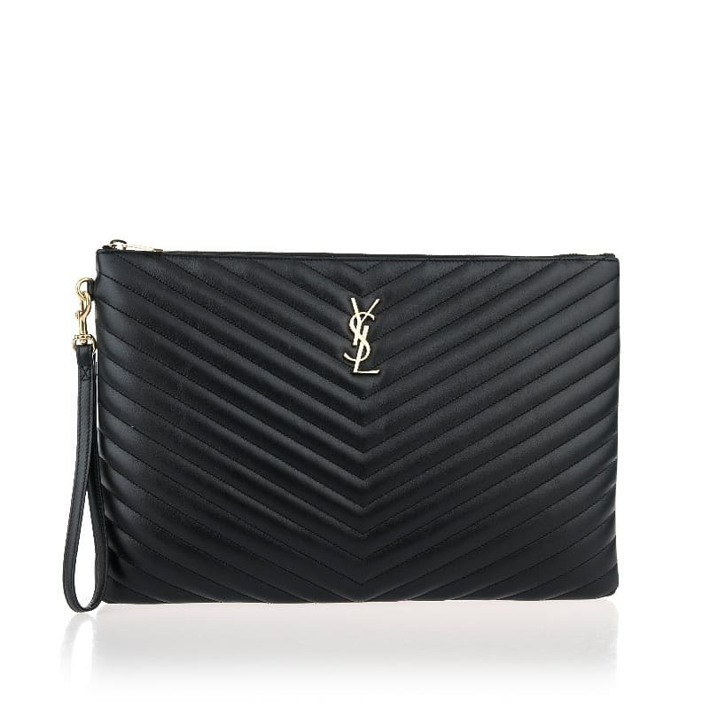 YSL 440222 MONOGRAM QUILTED DOCUMENT HOLDER