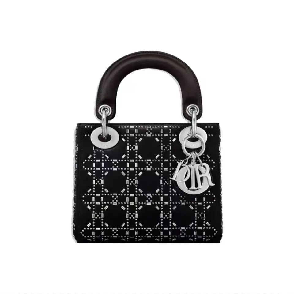 Dior Lady Mini Crystal-Embellished Lady Bag