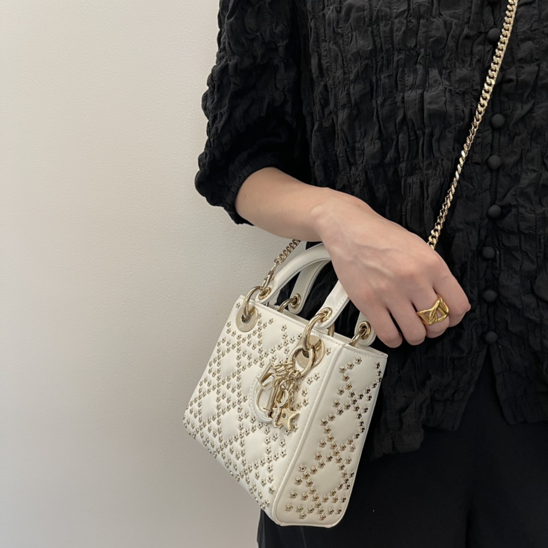 Mini Dior Lady Star Cannage Handbag