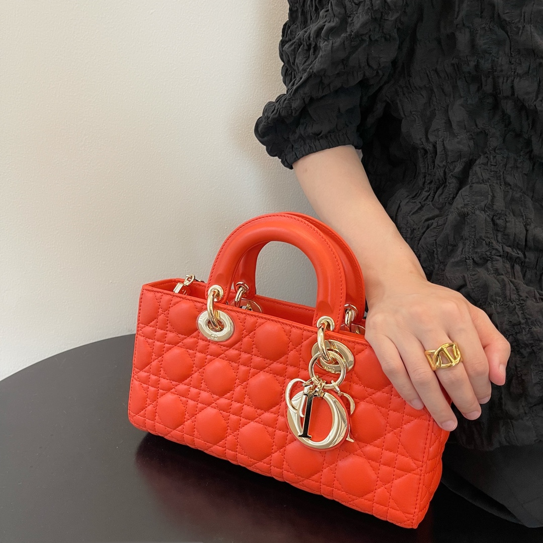 Dior-Joy Lady Diamond Edition Cannage-Red