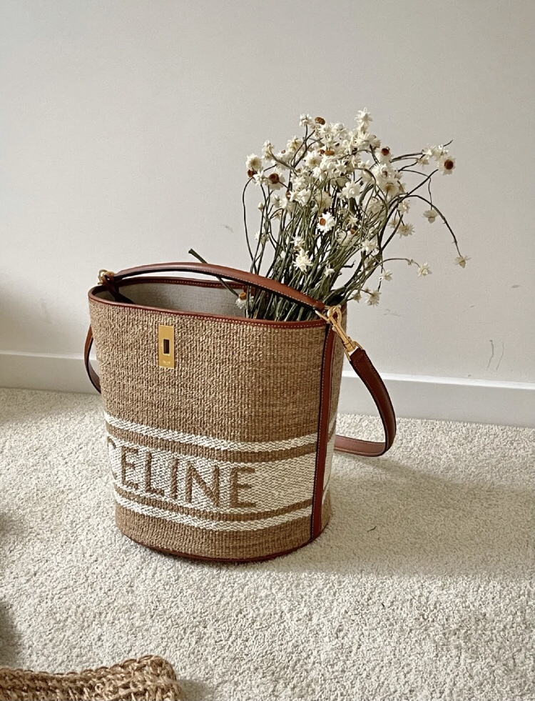 Celine Bucket 16 Wool Tweed Bucket Bag