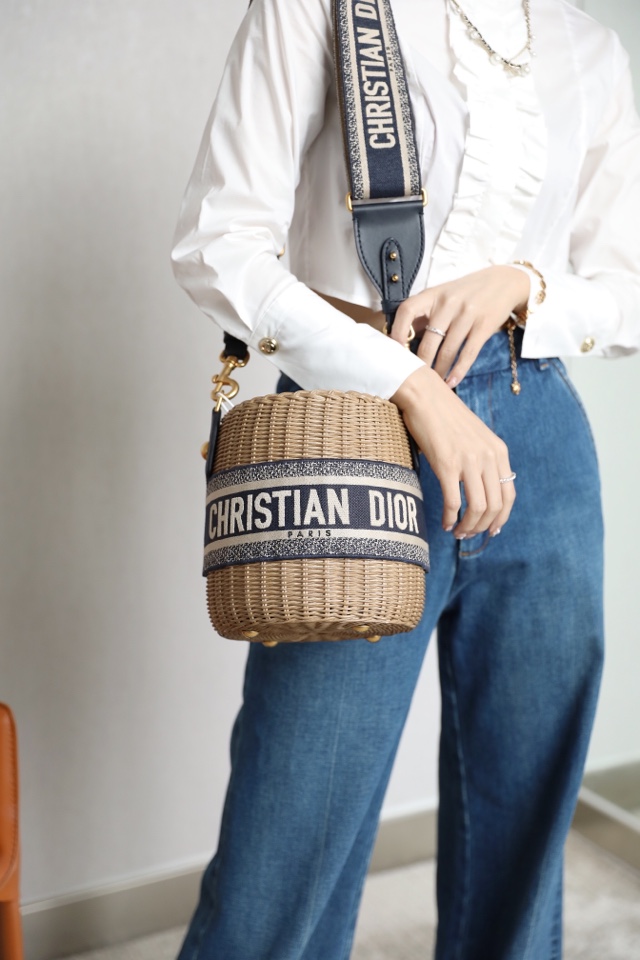 DIOR WICKER Bucket Bag