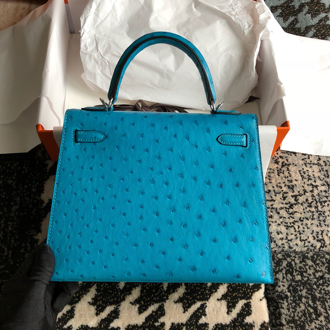 Hermès Kelly 25CM in Peacock Blue