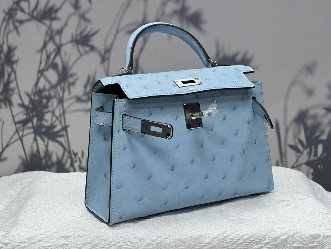 Hermès Mini Kelly 19CM Ostrich Leather bag