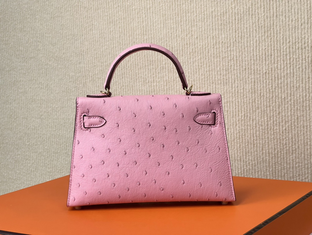 Hermès Mini Kelly 19CM Ostrich Leather bag