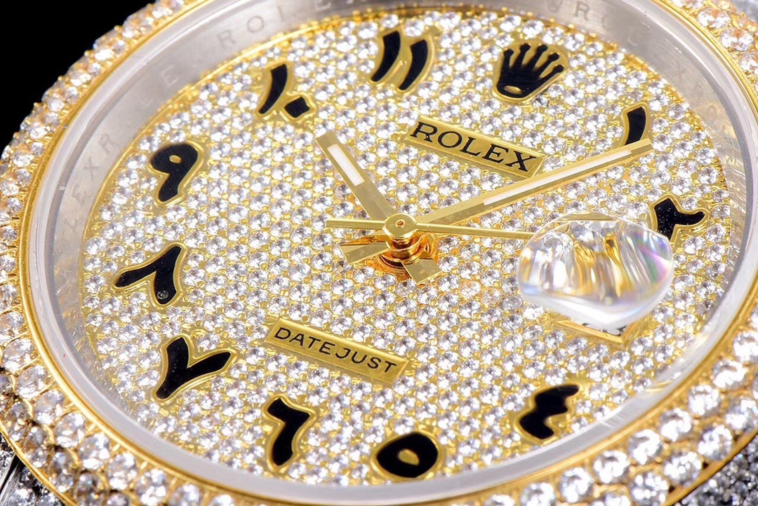 Perfect Datejust Starry Dial Watch - 904L Steel & Swarovski Diamonds