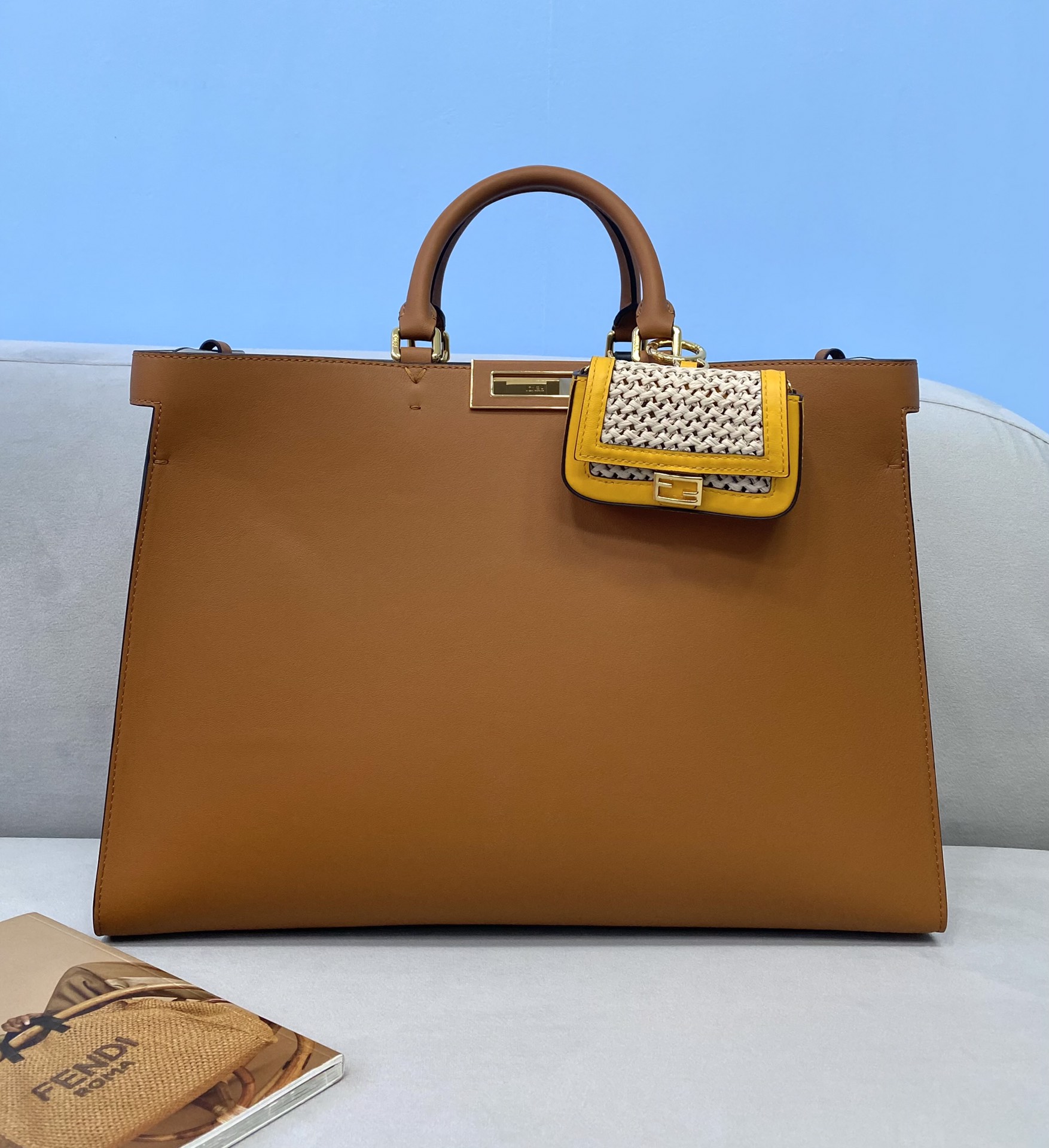 Fendi Peekaboo X-Tote Leather Tote Bag