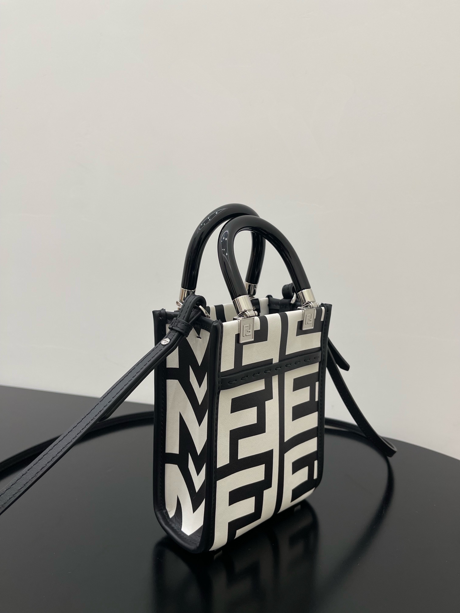 Fendi Sunshine Black & White Mini Tote – Elegant, Compact, and Irresistibly Cute